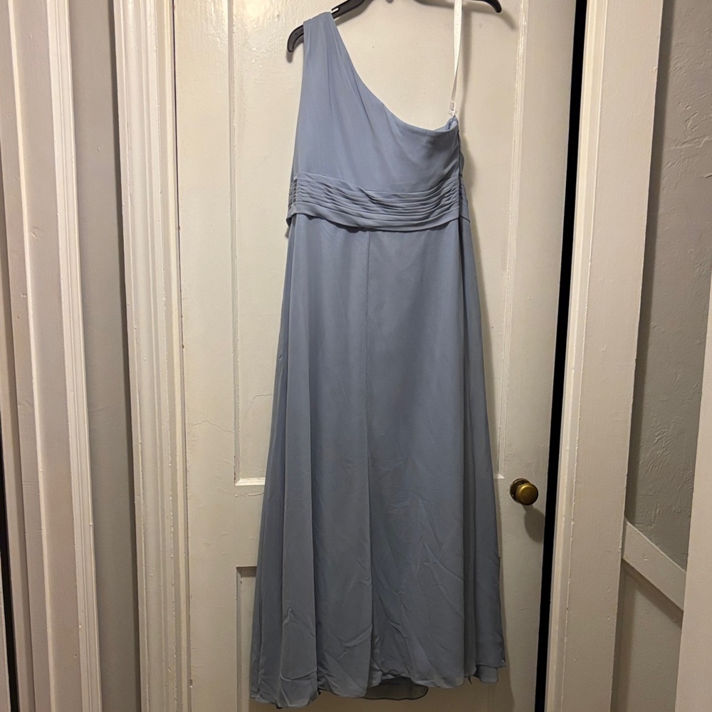 Azazie Light Blue One-Shoulder Dress